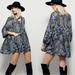 Free People Dresses | Free People Rain Or Shine Printed Dress | Color: Blue/Green | Size: Xs