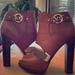 Michael Kors Shoes | Brand New Michael Kors Tan Brown Open Toe Booties | Color: Brown | Size: 7.5