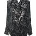 Ralph Lauren Skirts | Burned Velvet Black Floral Set Skirt Blouse Sz. 6 | Color: Black | Size: 6