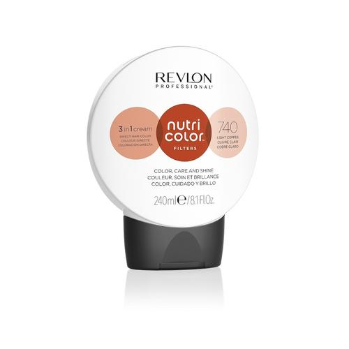 Revlon Professional – Nutri Color Filters 3 in 1 Cream Nr. 740 – Mittelblond Kupfer Intensiv Haartönung 240 ml Braun