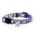 Glow In The Dark Purple Safety Buckle Removable Bell Kitten or Cat Collar