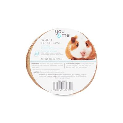 You & Me Small Animal Chewable Wood Fruit Bowl 2-in-1 Toy