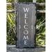 Gracie Oaks Irena Welcome Wall Decor Stone in Black | 12 H x 6 W x 0.25 D in | Wayfair BB81C65CA13F4178ABE8FF9AB0977568