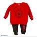 Disney Matching Sets | Mickey Mouse Sweatshirt Set Boys 12m New | Color: Black/Red | Size: 12mb