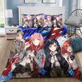 Xinchangda Darling In The FRANXX 3-Piece Bedding Sets - Zero Two Blanket Anime Single/Double/King Comforter Set with Pillow Sham and Duvet Cover Bedding,with 1 Quilt Cover 2 Pillow Shams