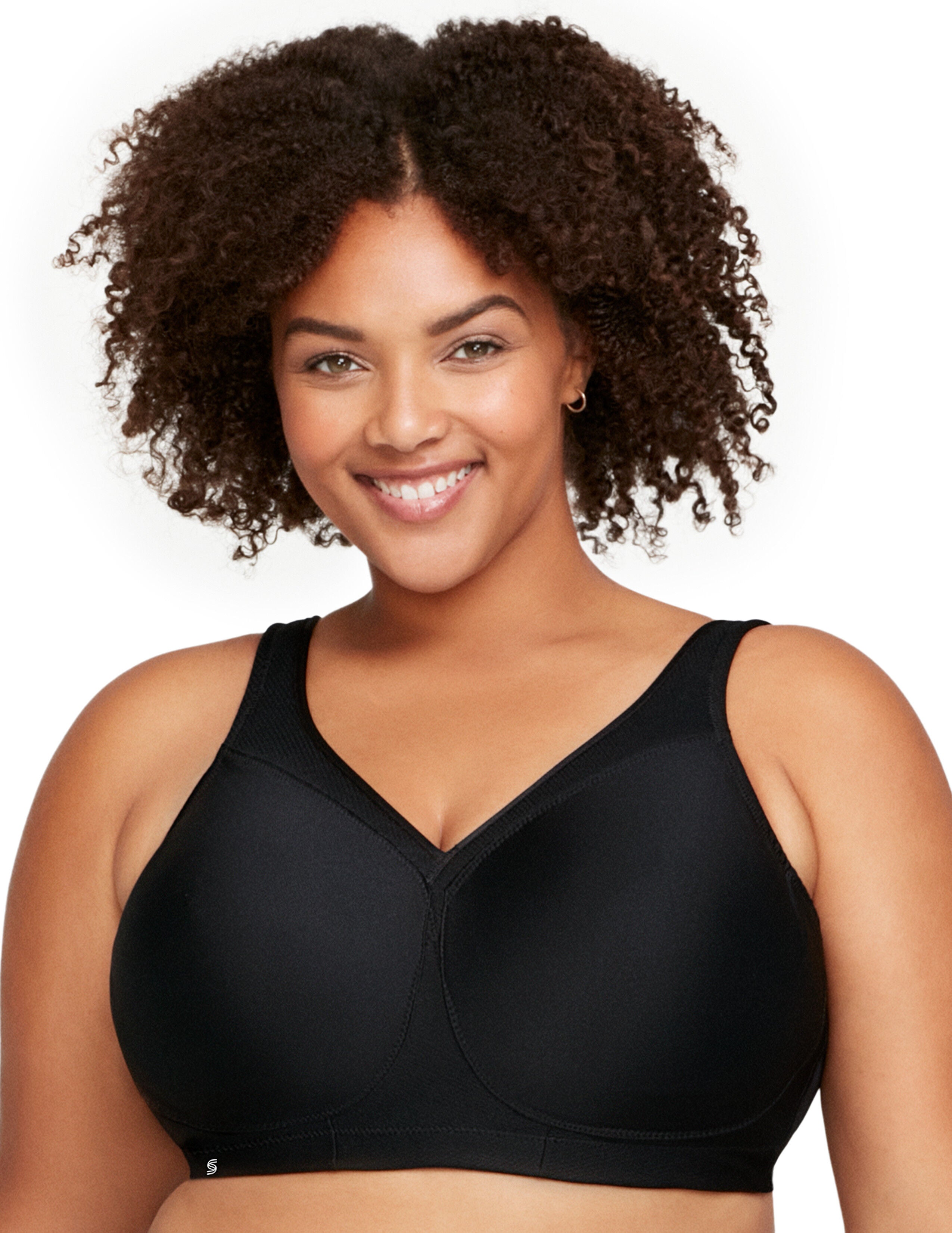 Plus Size Women's Glamorise MagicLift Seamless Sports Wirefree Bra 1006 (Women's & Women's Plus) by Glamorise in Black (Size 42 F)