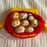 Disney Toys | Disney Beauty And The Beast Tsum Tsum Plush Set | Color: Gold/Red | Size: Mini Tsum Tsum 3 1/2” L & 10” Tote