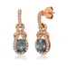 Le Vian® 1/2 Ct. T.w. Diamond And 1.4 Ct. T.w. Gray Spinel Earrings In 14K Strawberry Gold