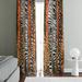 Folk N Funky Animal Print Semi-Sheer Curtain Panels Polyester | 40" W x 61" L | Wayfair WC244-4061