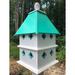 Canora Grey Doerun 31 in x 15 in x 15 in Birdhouse Plastic/Metal in Blue | 31.25 H x 15.25 W x 15.25 D in | Wayfair