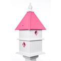 Darby Home Co Shannen 27 in x 11 in x 11 in Birdhouse Plastic/Metal in Pink | 27 H x 11 W x 11 D in | Wayfair A49555991A774FF2929C1D7481BD32FE