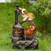 August Grove® Mannheim Resin Playing Dog Fountain w/ Light | 24.4 H x 13 W x 15 D in | Wayfair 15B888B85432408FA1058B6C83EDC444