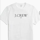 J. Crew Tops | J. Crew Logo Graphic Tee | Color: White | Size: S