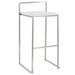 Nuevo Bar Stool Upholstered/Metal in White | 29 H x 17.5 W x 16 D in | Wayfair HGBO152