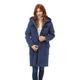 Montgomery, women's duffel coat with buffalo horn toggle - Blue - UK 14