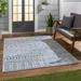 Novato 10' x 13'11" Blue/Light Blue/Taupe/Ink Blue/Teal Outdoor Area Rug - Hauteloom