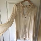 Free People Tops | Free People Tunic Style/Oversized Lacy Top | Color: Cream | Size: S