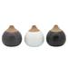 " Matte Bud Vases, Black/Gray/White - Sagebrook Home 12681-02"