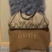 Gucci Bags | Authentic Gucci Large Canvas Hobo Bag W/Dark Trim | Color: Brown/Tan | Size: 17x10