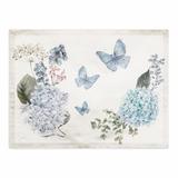 Ophelia & Co. Alrik Butterflies & Flowers Placemat Polyester in Blue/Gray/Green | 10.5 W x 14.5 D in | Wayfair 7FBEBD9CF766482C9947FB005B767876