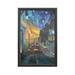 Vault W Artwork Cafe Terrace by Vincent Van Gogh - Picture Frame Painting Print on Acrylic Plastic/Acrylic in Black/Blue/Brown | Wayfair