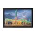 Latitude Run® Rt 66 Shamrock Texas Conoco Lightning by Mike Jones Photo - Picture Frame Photograph Print on Acrylic Plastic/Acrylic | Wayfair