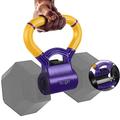 Yes4All Unisex-Erwachsene Kettlebell Kettle Grip Kugelgriff zum Umwandeln von Hanteln in Kugelhanteln für Workouts, C. Gelb und Lila, Dumbbell Converter