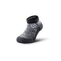 SKINNERS Minimalist Barefoot Sock Shoes for KIDS | Ultra Portable & Lightweight Footwear | (Granite Grey (White Logo), size 26 - 27)