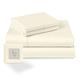 Pizuna 100% Cotton King Size Sheet Set Ivory, 400 Thead Count Long Staple Cotton Bedding Set 275x280 cm, Soft Sateen 4 PC King Bed Sheet Set -Fitted Sheet, Flat Sheet & 2 Pillowcases