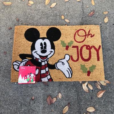 Disney Other | Disney Holiday Door Mat | Color: Tan | Size: Os