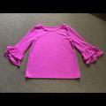 Lilly Pulitzer Shirts & Tops | Lilly Pulitzer Ruffle Sleeve Top | Color: Pink | Size: 8g