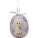 Precious Moments May Your Basket Be Filled w/ Joy Bisque Porcelain Egg Ball Ornament /Porcelain in Gray/Indigo | 4.41 H x 3.5 W x 3.5 D in | Wayfair