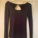 Free People Tops | Free People Size S Black Cut Out Long Sleeve Shirt | Color: Black | Size: S