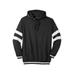 Men's Big & Tall KingSize Coaches Collection Colorblocked Pullover Hoodie by KingSize in Black (Size 8XL)