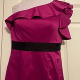 Jessica Simpson Dresses | Jessica Simpson One-Shoulder Dress With Ruffle | Color: Black/Purple | Size: 10