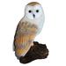 Millwood Pines Gully Barn Owl On Stump Resin Statue Resin/Plastic | 10.25 H x 4.75 W x 6.5 D in | Wayfair 9E2BFC399472457180EED8ED000F0E40