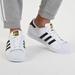 Adidas Shoes | Adidas Super Star Mens White And Black Strip Shoes | Color: Black/White | Size: 11.5