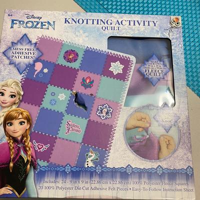 Disney Toys | 2 Items, Disney Tumbler & Frozen Knotting Quilt | Color: Blue | Size: Osg