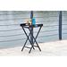 Ebern Designs Amistad Aluminum Outdoor Side Table Metal in Black | 29 H x 19 W x 15 D in | Wayfair 9D60970FDC9042D5887044EF1C4D6F5E