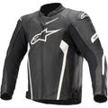 Alpinestars Faster V2 Giacca moto in pelle, nero-bianco, dimensione 52