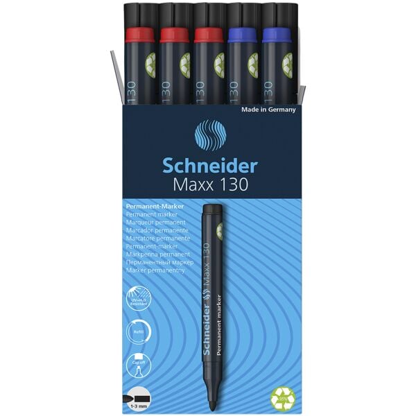Schneider 10er-Etui Permanent-Marker »Maxx 130« weiß Image