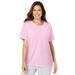 Plus Size Women's Sleep Tee by Dreams & Co. in Pink (Size 6X) Pajama Top