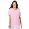 Plus Size Women's Sleep Tee by Dreams & Co. in Pink (Size 2X) Pajama Top