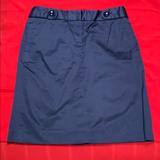 J. Crew Skirts | J. Crew Size 4 Navy Cotton Skirt. | Color: Blue | Size: 4