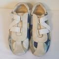 Coach Shoes | Coach Kyrie Blue White Leather Print Sneaker | Color: Blue/White | Size: 6.5