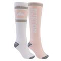 Burton Women's Weekend Midweight 2 Pack Socks, Stout White/Peach Melba, M L UK