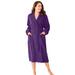 Plus Size Women's Short Terry Robe by Dreams & Co. in Rich Violet (Size L)