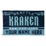 WinCraft Seattle Kraken 3' x 5' Personalized 1-Sided Deluxe Flag