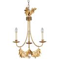 Sweet Olive 20" Wide Distressed Gold 3-Light Chandelier