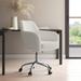 Ebern Designs Kulik Modern Sherpa Adjustable Task Chair Upholstered in Gray | 34 H x 23.25 W x 24 D in | Wayfair 01F57CFC6E3940D7AAF327C925A3C1FD